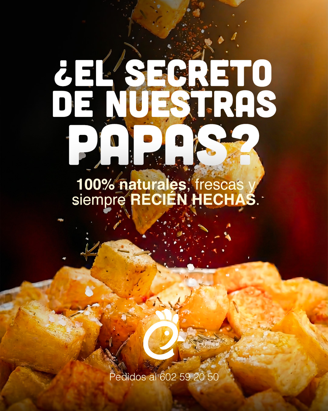 El secreto de nuestras papas: 100% naturales, frescas y recién hechas