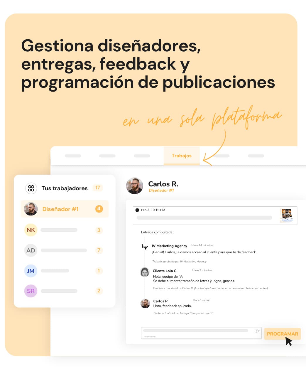 Schedula — ilustración de funcionalidades de la plataforma